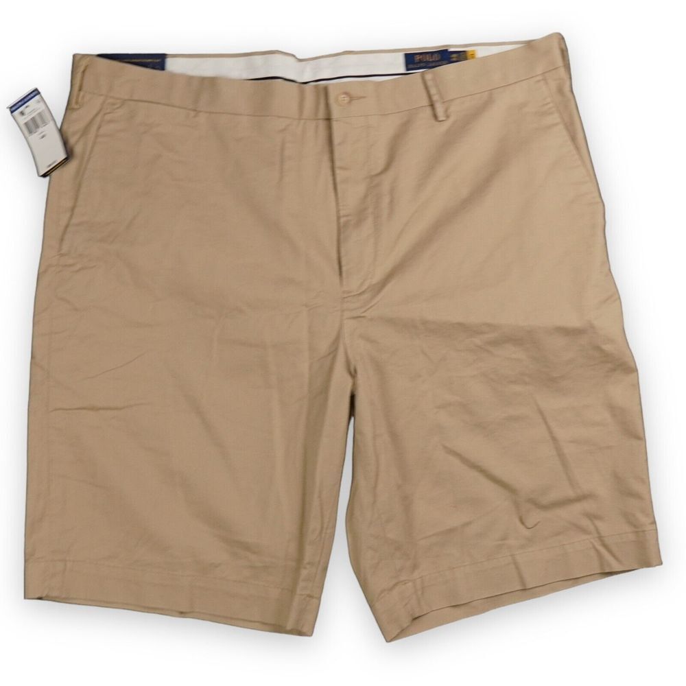 Polo‎ Ralph Lauren Shorts Mens 44 Big  (Tag 48B) Beige Stretch Tan Chino 9" New